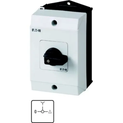 Eaton, 3P 3 Position 90° Star Delta Cam Switch, 690V ac, 20A, Short Thumb Grip Actuator - 222726 T0-4-8419/I1 product image