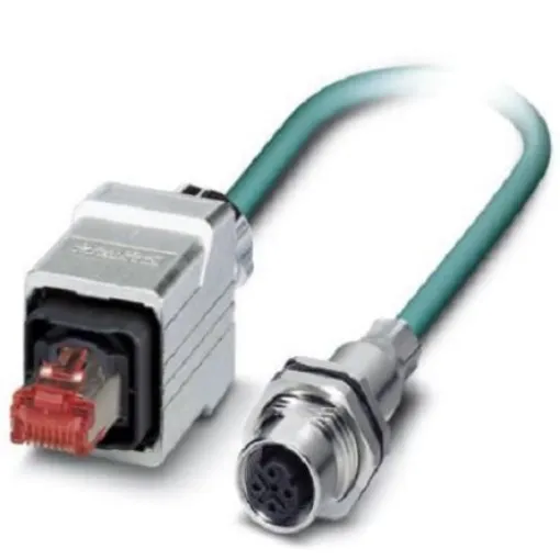 Phoenix Contact, 2m Cat5e, Blue M12 to Female RJ45 Male, Shielded Shielded, Terminated - 1406519 product image