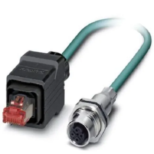 Phoenix Contact, 2m Cat5e, Blue M12 to Female RJ45 Male, Shielded Shielded, Terminated - 1406603 product image