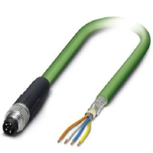 Phoenix Contact, 1m Cat5, Green M8 to Male Unterminated, Shielded Shielded, Terminated - 1407344 product image