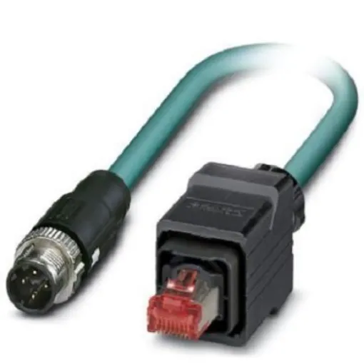 Phoenix Contact, 1m Cat5, Blue M12 to Male RJ45 Male, Shielded Shielded, Terminated - 1407372 product image
