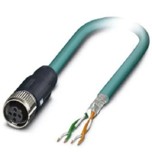 Phoenix Contact, 1m Cat5, Blue M12 to Female Unterminated, Shielded Shielded, Terminated - 1407380 product image