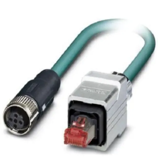 Phoenix Contact, 1m Cat5, Blue M12 to Female RJ45 Male, Shielded Shielded, Terminated - 1407392 product image