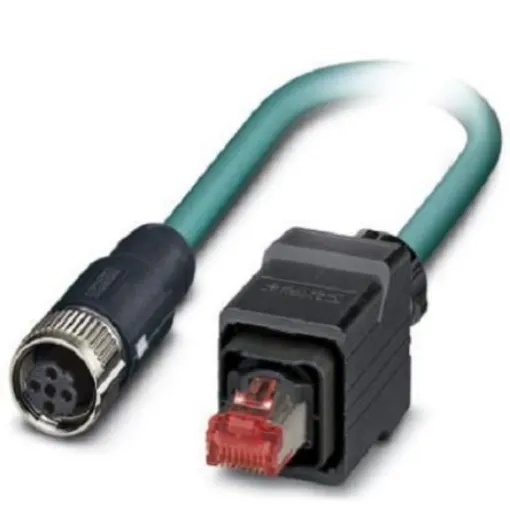 Phoenix Contact, 1m Cat5, Blue M12 to Female RJ45 Male, Shielded Shielded, Terminated - 1407396 product image