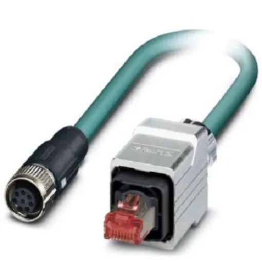 Phoenix Contact, 1m Cat5, Blue M12 to Female RJ45 Male, Shielded Shielded, Terminated - 1407455 product image