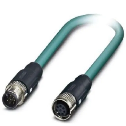 Phoenix Contact, 2m Cat5, Blue M12 to Male M12 Female, Shielded Shielded, Terminated - 1407464 product image