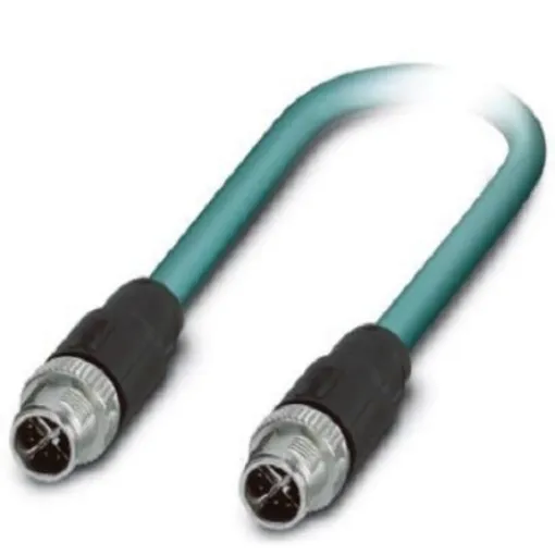 Phoenix Contact, 10m Cat6a, Blue M12 to Male M12 Male, Shielded Shielded, Terminated - 1407486 product image