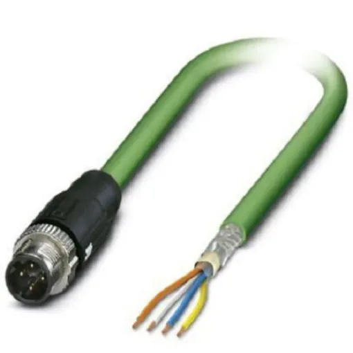 Phoenix Contact, 1m Cat5, Blue M12 to Male Unterminated Male, Shielded Shielded, Terminated - 1407495 product image