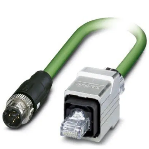 Phoenix Contact, 2m Cat5, Green M12 to Male RJ45 Male, Shielded Shielded, Terminated - 1407517 product image