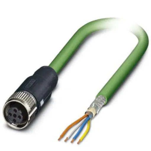 Phoenix Contact, 2m Cat5, Green M12 to Female Unterminated, Shielded Shielded, Terminated - 1407529 product image