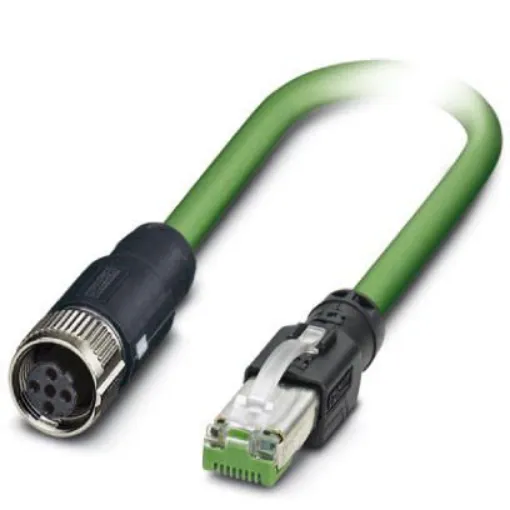 Phoenix Contact, 10m Cat5, Green M12 to Female RJ45 Male, Shielded Shielded, Terminated - 1407535 product image