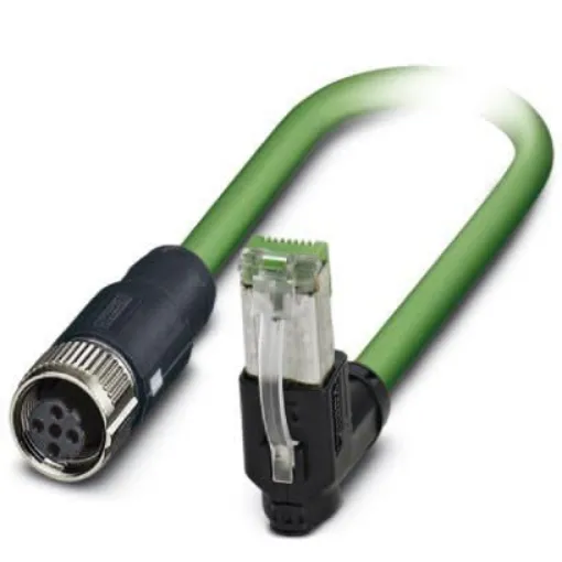 Phoenix Contact, 2m Cat5, Green M12 to Female RJ45 Male, Shielded Shielded, Terminated - 1407537 product image