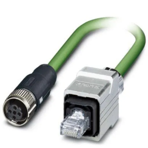 Phoenix Contact, 2m Cat5, Green M12 to Female RJ45 Male, Shielded Shielded, Terminated - 1407545 product image