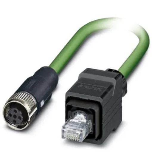 Phoenix Contact, 1m Cat5, Green M12 to Female RJ45 Male, Shielded Shielded, Terminated - 1407548 product image