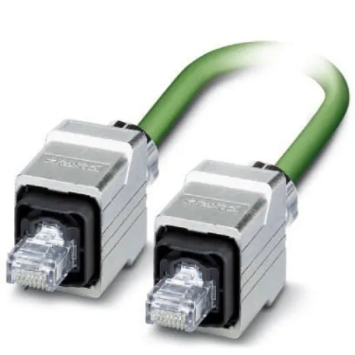 Phoenix Contact, 1m Cat5e, Green RJ45 to Male RJ45 Male, Shielded Shielded, Terminated - 1408974 product image