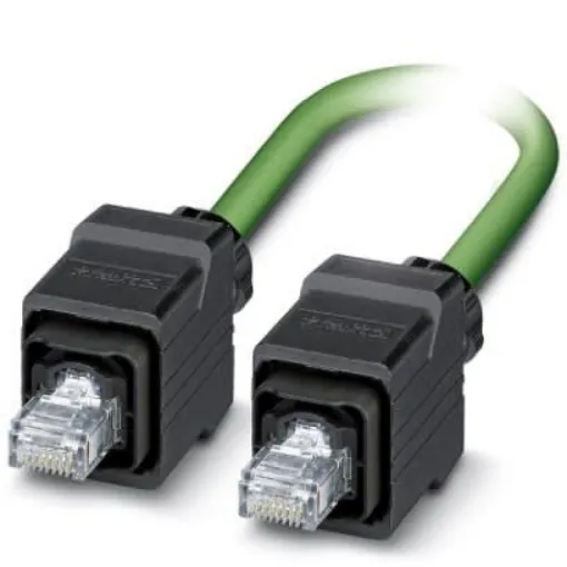 Phoenix Contact, 1m Cat5e, Green RJ45 to Male RJ45 Male, Shielded Shielded, Terminated - 1408978 product image