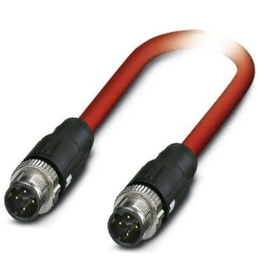 Phoenix Contact, 2m Cat5, Red M12 to Male M12 Male, Shielded Shielded, Terminated - 1411531 product image