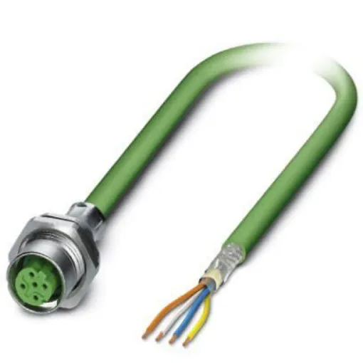 Phoenix Contact, 2m Cat5, Green M12 to Female Unterminated, Shielded Shielded, Terminated - 1416209 product image
