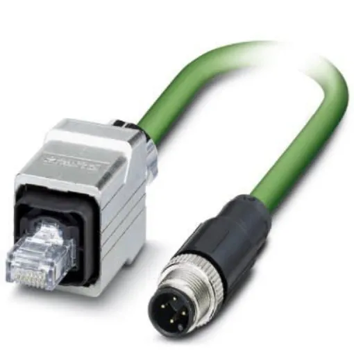 Phoenix Contact, 2m Cat5, Green M12 to Male RJ45 Male, Shielded Shielded, Terminated - 1416258 product image