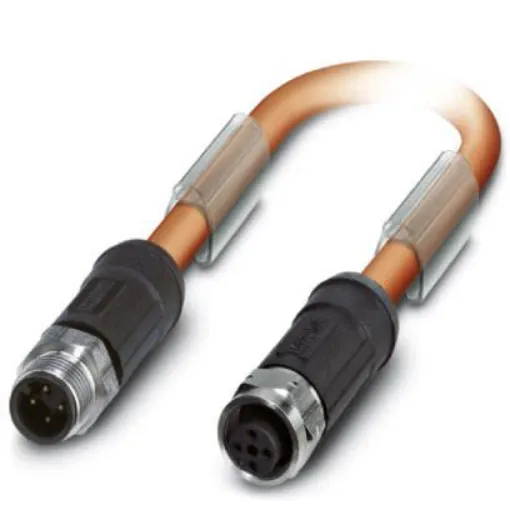 Phoenix Contact Straight Male M12 to Straight Female M12 Bus Cable, 500mm - 1431267 product image
