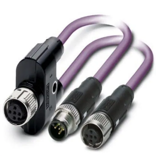 Phoenix Contact Straight Female M12 to Male M12 Bus Cable, 1m - 1436039 product image