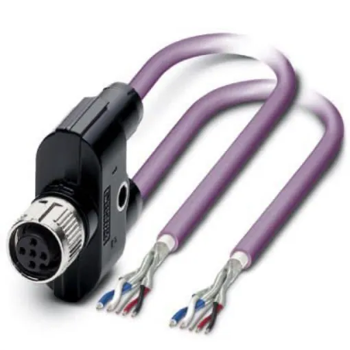 Phoenix Contact Straight Female M12 to Unterminated Bus Cable, 5m - 1436136 product image
