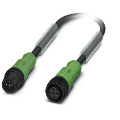 Phoenix Contact Straight Male M12 to Female M12 Sensor Actuator Cable, 300mm - 1442874 product image