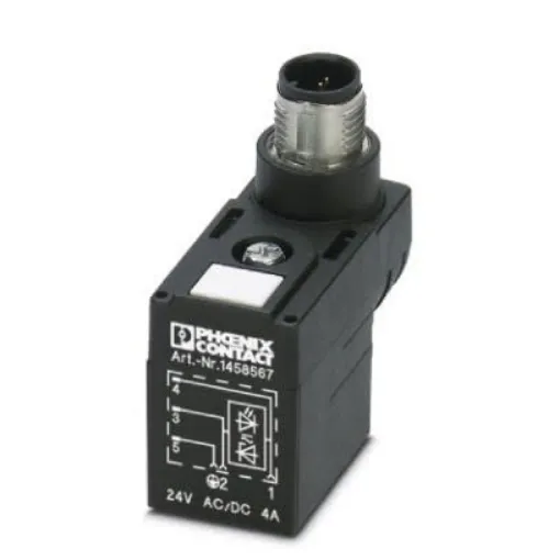 Phoenix Contact Solenoid Valve Connector,  with Indicator Light, 24 V ac Voltage - 1458567 product image