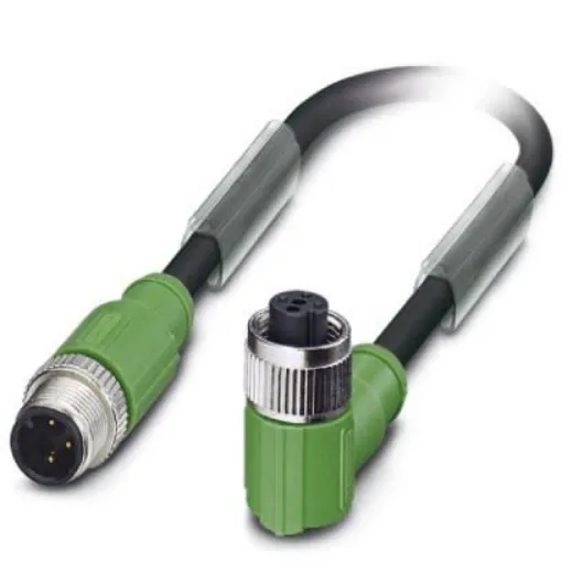 Phoenix Contact Straight Male M12 to Right Angle Female M12 Sensor Actuator Cable, 2m - 1502387 product image