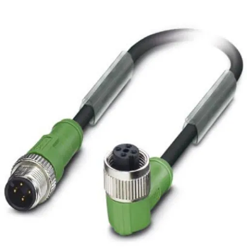 Phoenix Contact Straight Male M12 to Right Angle Female M12 Sensor Actuator Cable, 6m - 1504631 product image