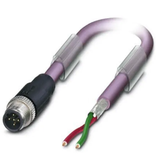 Phoenix Contact Straight Male M12 to Unterminated Bus Cable, 2m - 1507243 product image