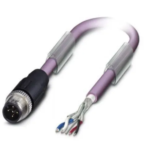 Phoenix Contact Straight Male M12 to Bus Cable, 500mm - 1519354 product image