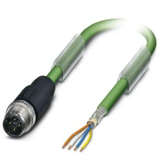 Phoenix Contact, 10m Cat5, Green M12 to Male Unterminated Shielded, Terminated - 1524323 product image