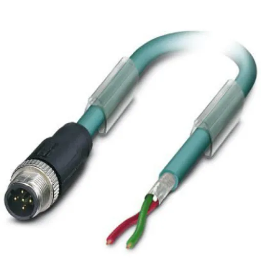 Phoenix Contact Straight Male M12 to Unterminated Bus Cable, 15m - 1525526 product image