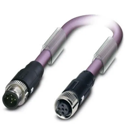 Phoenix Contact Straight Male M12 to Female M12 Bus Cable, 25m - 1539567 product image