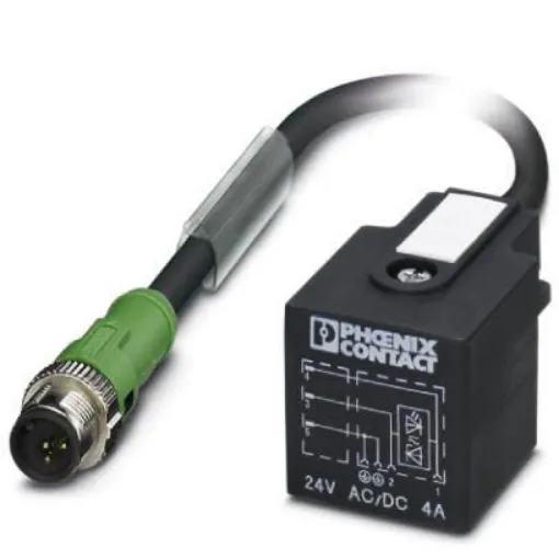 Phoenix Contact Straight Male M12 to DIN 43650 Form A Sensor Actuator Cable, 1.5m - 1400770 product image