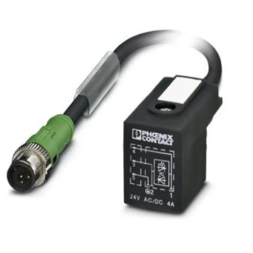 Phoenix Contact Straight Male M12 to DIN 43650 Form BI Sensor Actuator Cable, 1.5m - 1400774 product image