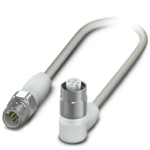Phoenix Contact Straight Male M12 to Right Angle Female M12 Sensor Actuator Cable, 600mm - 1404068 product image