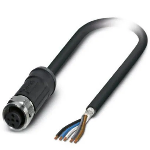 Phoenix Contact Straight Female M12 to Unterminated Sensor Actuator Cable, 5m - 1407267 product image