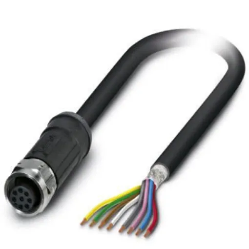 Phoenix Contact Straight Female M12 to Unterminated Sensor Actuator Cable, 2m - 1407282 product image