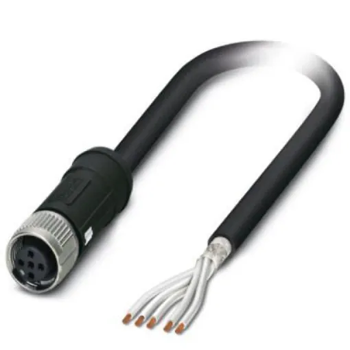 Phoenix Contact Straight Female M12 to Unterminated Sensor Actuator Cable, 5m - 1407332 product image