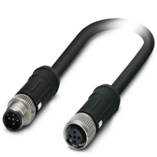 Phoenix Contact Straight Male M12 to Female M12 Sensor Actuator Cable, 2m - 1407337 product image