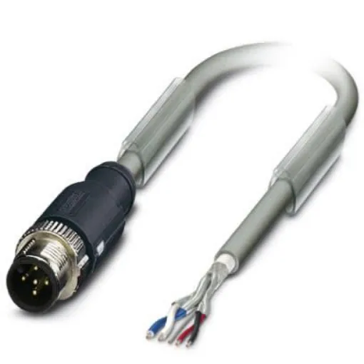 Phoenix Contact Straight Male M12 to Unterminated Bus Cable, 10m - 1419041 product image