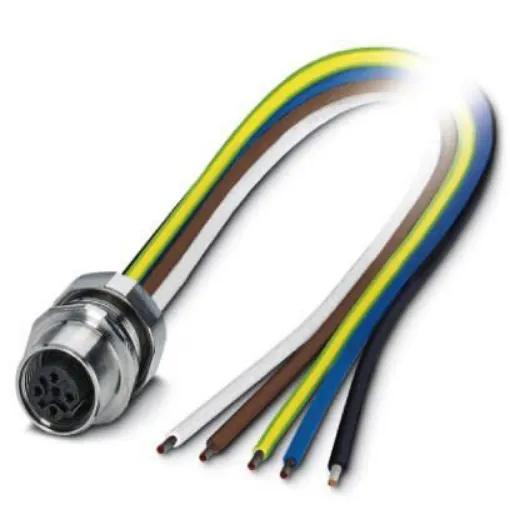 Phoenix Contact Straight Female M12 to Unterminated Sensor Actuator Cable, 500mm - 1424023 product image