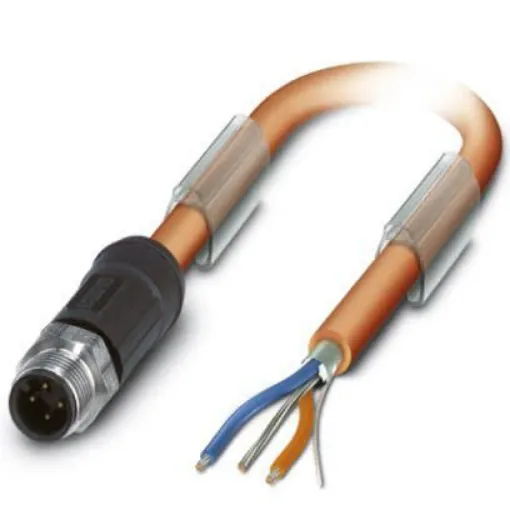 Phoenix Contact Straight Male M12 to Unterminated Bus Cable, 2m - 1431173 product image