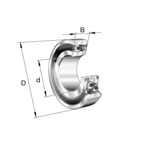FAG 2306-2RS-TVH Self Aligning Ball Bearing- Both Sides Sealed 30mm I.D, 72mm O.D product image