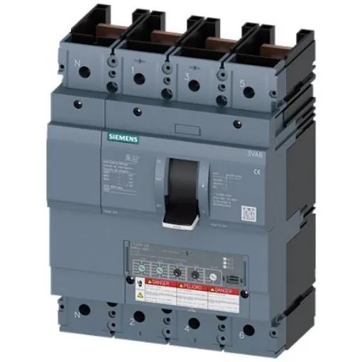 Siemens, SENTRON MCCB Molded Case Circuit Breaker 4P 250A, Breaking Capacity 65 kA, Fixed Mount - 3VA6325-6HN41-0AA0 product image