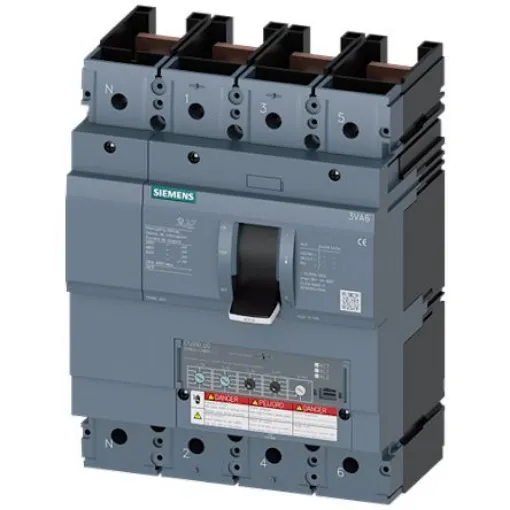 Siemens, SENTRON MCCB Molded Case Circuit Breaker 4P 250A, Breaking Capacity 65 kA, Fixed Mount - 3VA6325-6HM41-0AA0 product image