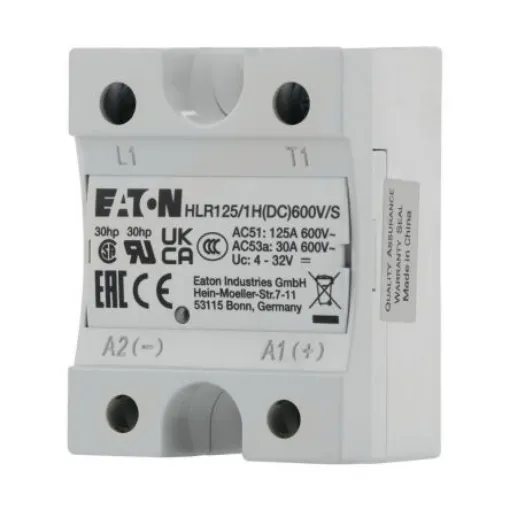 Eaton HLR Series Solid State Relay, 125 A Load, Chassis Mount, 660 V ac Load, 32 V dc Control - 360056 HLR125/1H(DC)600V/S product image