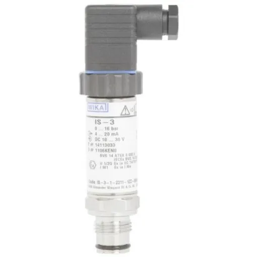 WIKA IS-3 Series Pressure Sensor, 0bar Min, 6bar Max, Absolute, Gauge, Vacuum Reading - 48777717 product image